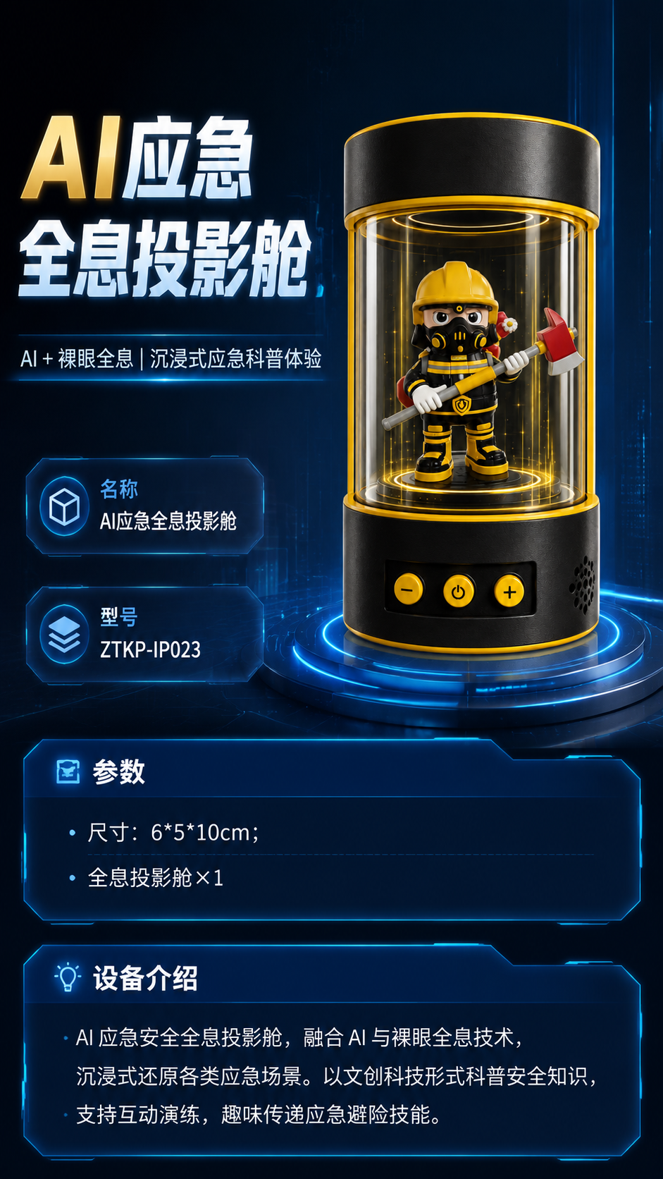 AI应急全息投影舱详情图 1