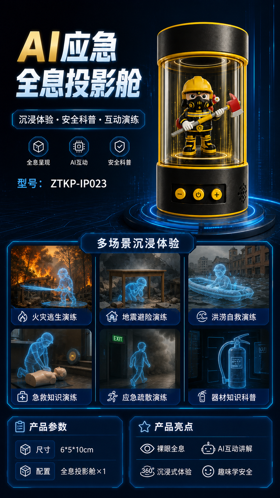 AI应急全息投影舱详情图 2