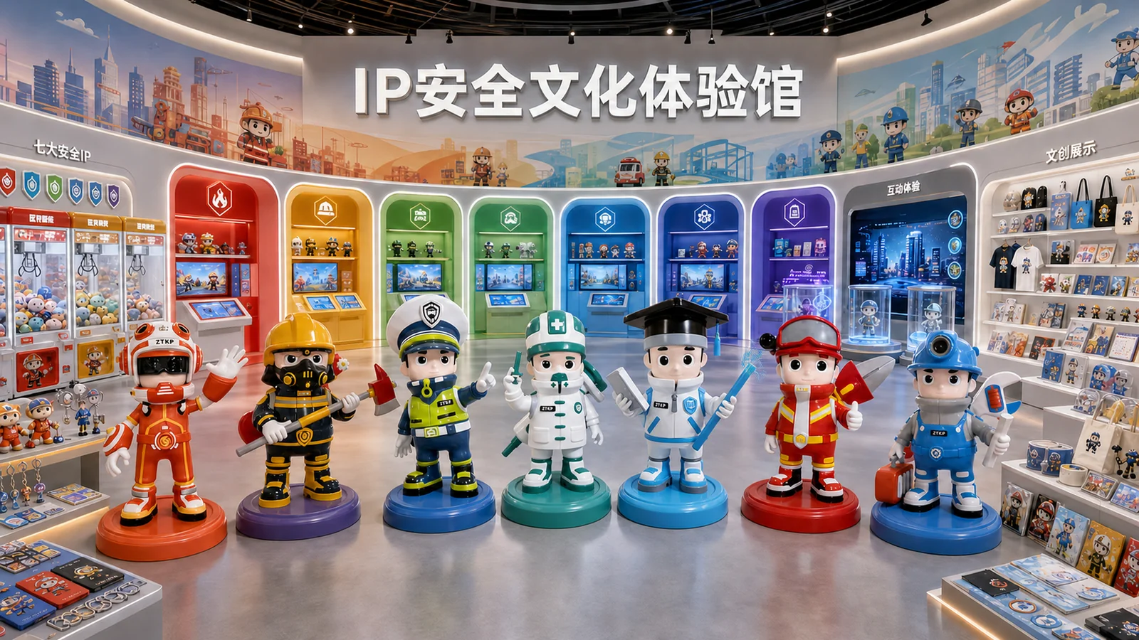 IP安全文化体验馆整体解决方案展示图